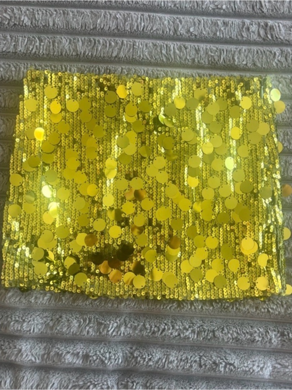 Edikted Yellow Sequin Mini Skirt - Picture 7 of 9